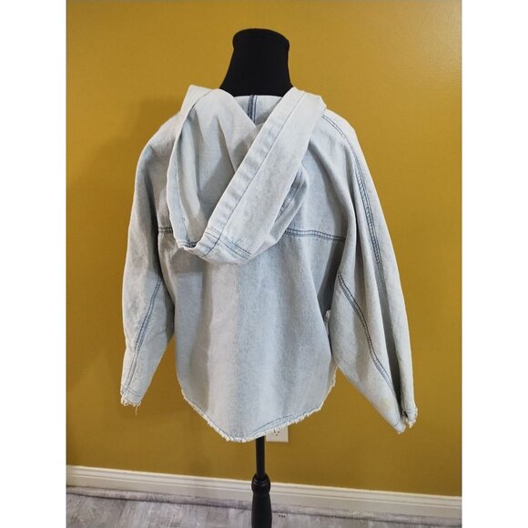 Mur Mur Long Sleeve Denim Hoodie S - Picture 2 of 4